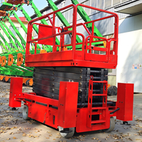 Livraison gratuite, plateforme élévatrice à ciseaux hydraulique mobile autopropulsée électrique mini Skyjack, roues tout-terrain, 4-18 m