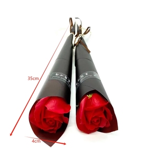 Bouquet di Rose di Sapone per San Valentino, Fiori Artificiali a Stelo Singolo, Boccioli di Rosa Simulati - Product Image 2