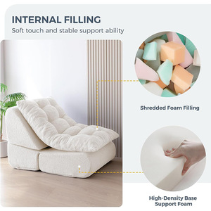 Custom Beanbag <b>Sofa</b> Square Foldable Foam Filling For Living Room Bedroom Use - Product Image 4