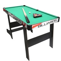 Table de billard pliable en bois pour enfants et adultes, 4 modes de jeu en 1, taille réglable, jouet familial pour fêtes, avec queues et billes