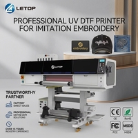 Imprimante numérique de transfert d'étiquettes de vêtements LETOP, machine d'impression DTF UV à broderie simulée