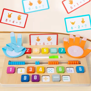 EDULAND Jeux de comptage Montessori en bois pour les doigts et les mains, avec plateau à perles, jouets éducatifs de mathématiques pour les 0-24 mois et 5-7 ans - Product Image 3