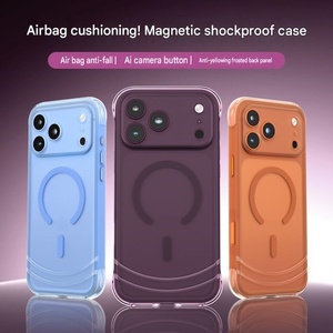 เคสโทรศัพท์แม่เหล็กแบบด้านโปร่งแสงรุ่นใหม่สำหรับ iPhone 18 17 Pro Max พร้อมปุ่มสัมผัสกล้อง AI ป้องกันการกระแทกทั้งสี่มุม - Product Image 3