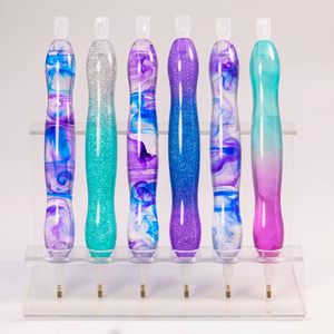 Kim cương nghệ thuật sơn khoan hạt bút phụ kiện công cụ kitdiamond sơn khoan bút placers đầu và đất sét tỏa sáng màu xanh - Product Image 4