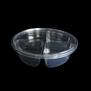 กล่องพลาสติกใส่อาหารแบบใช้แล้วทิ้ง 4 ช่อง ทำจากพลาสติก PET เกรดสำหรับอาหาร / กล่องใส่แซนวิช - Product Image 4