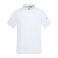Veste de chef à la mode à manches courtes confortable Uniforme de restauration de cuisine de dernière conception pour les restaurants