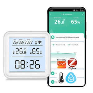 Sensor de Temperatura y Humedad Zigbee Tuya ZTH08 con Pantalla LCD Digital, Compatible con la Aplicación Smart Life, Enlace Inteligente - Product Image 1