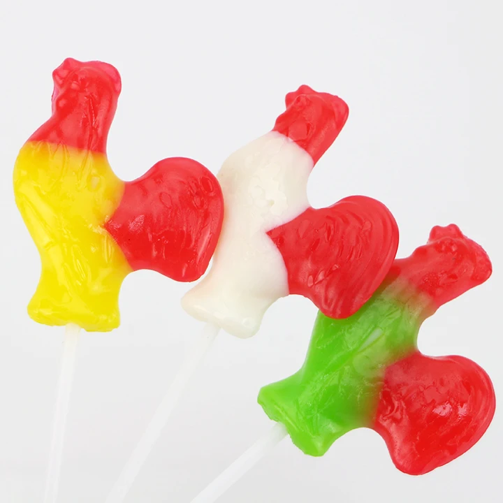 rooster shape lollipop