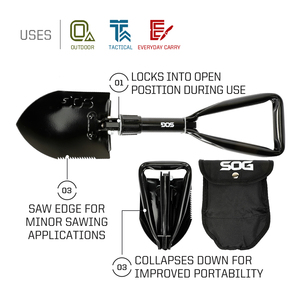 SOG Entrench ing <span class=keywords><strong>Tool</strong></span> Multifunktion Platz sparen Hardware-Tools <span class=keywords><strong>Survival</strong></span> Tactical Steel <span class=keywords><strong>Shovel</strong></span> mit Dreiecks griff (F08-N) - Product Image 2