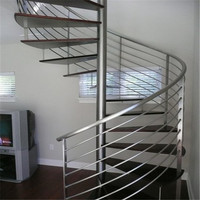 Escalier Courbé Moderne de Qualité Supérieure, Fourniture Directe Usine, Personnalisé pour la Conception de Villas