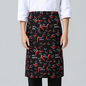 Half Waist Apron Black White Stripes Machine Washable Work Suit Adult Kitchen Use - Product Image 4