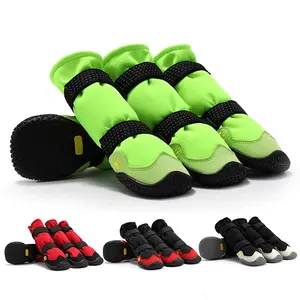 Reflective Fastening Straps Dog Outdoor Shoes Fleece Lined Winter Dog Boot Waterproof Rain Boots For Small to Large Dog