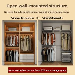 Muebles Modernos para el Hogar, Armario Abierto, Perchero de Pared, Materiales para Bricolaje, Estructura Metálica para Armario Empotrado en la Pared - Product Image 4