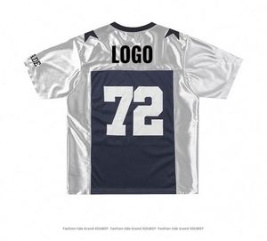 เสื้อฟุตบอลคุณภาพสูง 100% โพลีเอสเตอร์ ระบายอากาศได้ดี แห้งเร็ว ผ้าตาข่าย แขนสั้น คอวี รับสกรีนโลโก้ - Product Image 2
