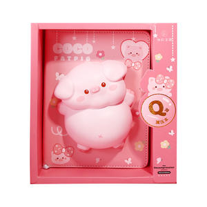 Carnet en silicone imperméable et décompressant A5 A6 avec couverture mignonne d'animaux et pages colorées - Product Image 4