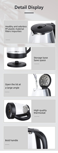 1.8L Electric Glass Water <strong>Kettle</strong> 360 Degree Rotation <strong>Fast</strong> <strong>Boil</strong> Temperature Control <strong>Boil</strong> Dry Protect 1500W Portable Factory CKD - Product Image 4