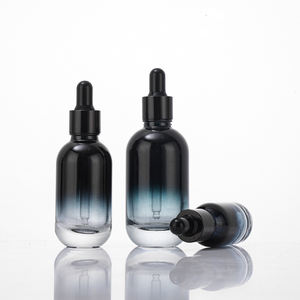 Flacon compte-gouttes en verre pour huile essentielle de <span class=keywords><strong>parfum</strong></span>, fond épais, transparent, dégradé noir, 10 ml, 20 ml, 30 ml, 50 ml, 100 ml, pour sérum de soin de <span class=keywords><strong>la</strong></span> peau - Product Image 2