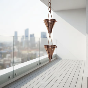 Cobre lluvia cadena con 8,5 pies de longitud para alcantarilla sistema - Product Image 1