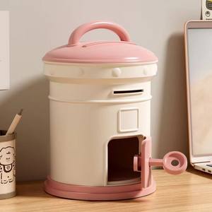 Caja de Plástico Azul con Cerradura, Portátil, de Alta Calidad, Ecológica, Entrega Rápida, Almacenamiento para el Hogar, Hucha - Product Image 2