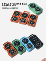 Set Dadu Magnetik Lipat Tiga dari Paduan Seng, Gantungan Kunci Portabel, Dadu DND Tanpa Berputar, Mainan Fidget, Dadu RPG Meja, Hadiah