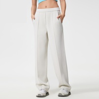 Nouveaux pantalons de survêtement décontractés pour femmes coupe ample couche d'air sensation nue pantalon à jambes larges minceur pantalon à jambes droites pour l'automne