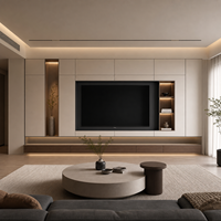 Table TV Moderne Contemporaine en Contreplaqué Massif pour Hôtels et Salons – Marché Australien – OEM ODM – Ensemble de Meubles en Gros