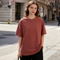 T-shirt unisexe tendance 2026, coupe ample, 260G, style américain, effet délavé vintage, manches courtes, été, pur coton