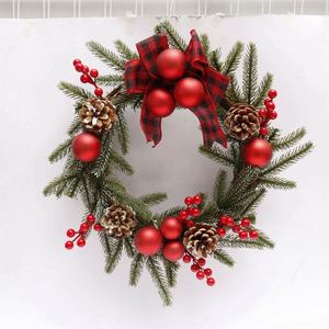 Couronne de Noël verte unique faite à la main, en PVC+PE+bois, pour usage intérieur, nouveau design décoratif, vente chaude - Product Image 6