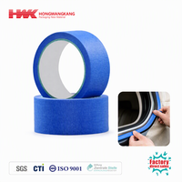Ruban de masquage en papier crêpe bleu personnalisé HWK, anti-UV, antistatique, pour peinture au pistolet, 2090, inscriptible, résistant à la pression
