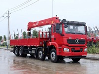 Camion-grue Shacman SPS40000 personnalisé 8x4, camion-grue de 16 tonnes, camion-benne robuste de 16 tonnes avec grue à vendre