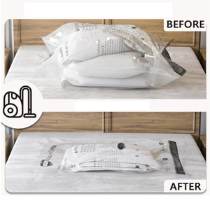 Sacs de <span class=keywords><strong>rangement</strong></span> <span class=keywords><strong>sous</strong></span> <span class=keywords><strong>vide</strong></span> avec valve pliable comprimée Économies d'espace Chiffon de grande taille pour couvre-serviettes - Product Image 6