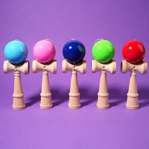 Jeu de dextérité japonais Kendama en bois, jouet éducatif DIY pour enfants, entraînement de la coordination œil-main - Product Image 1