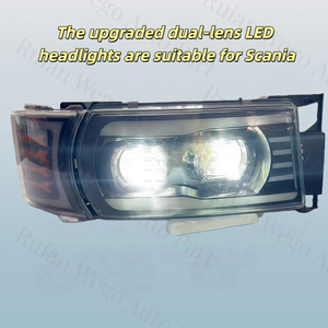 ไฟหน้า LED แบบเลนส์คู่รุ่นใหม่ที่ได้รับการอัพเกรด 1730958 เหมาะสำหรับไฟหน้ารถบรรทุกสแกนเนีย OEM 1730953 1385410 1387155 - Product Image 4