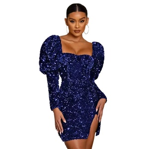 Nuovi Arrivi: Abiti <span class=keywords><strong>da</strong></span> Festa con Paillettes Scintillanti e Maniche Lunghe a Sbuffo - Product Image 2