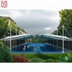 Structure de toit de piscine en tissu tendu, abri pare-soleil à membrane - Product Image 2