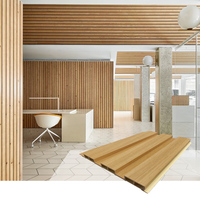 Paneles de Techo de Madera WPC Ecológicos a Precio de Fábrica, Diseños de Techo Ignífugos, Paneles de Techo Suspendidos de PVC con Sistema de Enclavamiento Tipo T y G