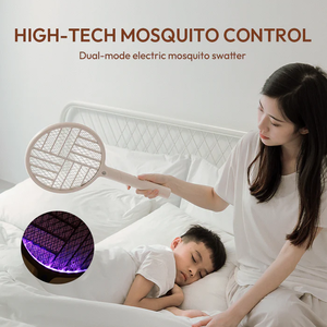 Racchetta Elettrica Pieghevole 2-in-1 per Zanzare e Mosche - Lampada Trappola per Zanzare da Interno, Dispositivo Elettrico Attrattivo per Zanzare - Product Image 6