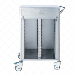 Xin Yuchen Medical Record Cart 40 <b>Grids</b> Stainless Steel Hospital Trolley For Patient Files And Folders - Product Image 2