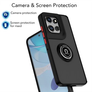 Điện thoại di động Trường hợp đối với Motorola cạnh 50 40 30 Neo 5g S50 5g 360 Vòng cổ điển chân đế mỏng mỏng chống sốc điện thoại Back Cover - Product Image 4