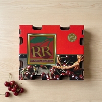 Carton en carton ondulé pour cerises 1kg 2kg 5kg, impression offset gaufrée, emballage pour fruits frais, utilisation agricole et horticole