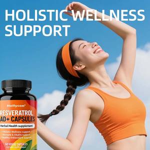 Capsules de resvératrol NAD + Supplément de santé ultra à base de plantes pour le bien-être général et la santé Antioxydant Immunitaire et Vitalité - Product Image 4