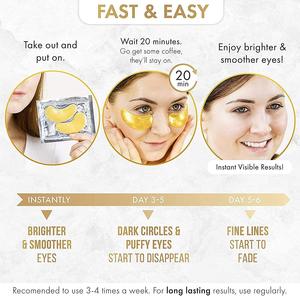Masque oculaire en collagène 24K, livraison gratuite, masque pour les yeux, collagène, <span class=keywords><strong>Anti</strong></span>-rides, <span class=keywords><strong>Anti</strong></span>-âge, étiquette privée, vente en gros - Product Image 6