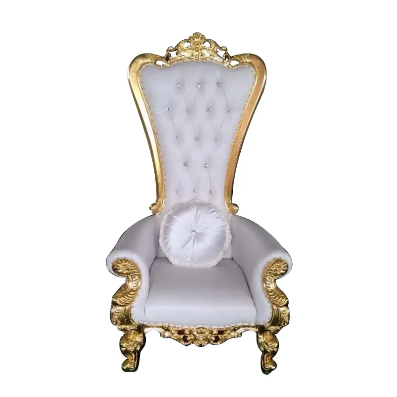 Silla de boda de lujo para rey y reina, sillón de trono de Espalda alta, barato