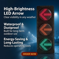 Feux de signalisation routière à LED en forme de flèche de 400 mm (16 pouces) de haute qualité, personnalisés pour les systèmes de feux de circulation