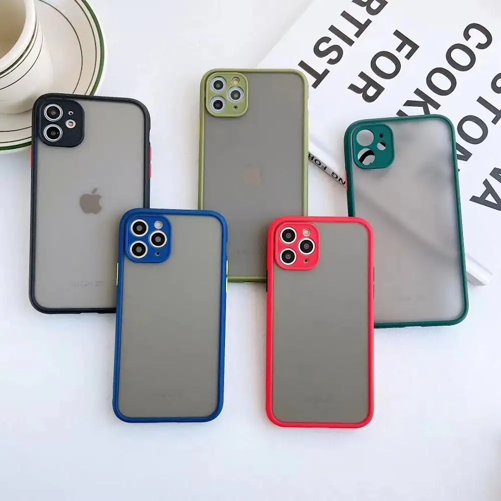 Shockproof Clear and Matte PC Hybrid TPU Back Cover Protective Hard Mobile Phone Case For iPhone 11 Pro