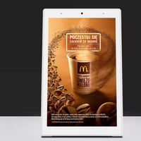 Affichage Publicitaire Numérique Interactif Innovant en Forme de L pour Commande et Appel, Support de Menu LCD sur Tablette Android pour Table de Bar et Restaurant