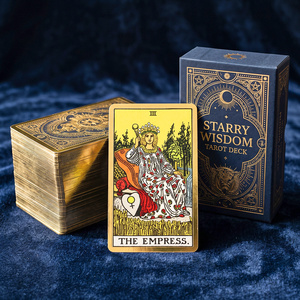 ผลิตไพ่ทาโรต์ Deluxe Starry <span class=keywords><strong>Wisdom</strong></span> แบบกำหนดเอง พร้อมขอบฟอยล์สีทองเมทัลลิก จำหน่ายไพ่พยากรณ์ราคาส่ง - Product Image 1