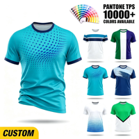 T-shirt à manches courtes pour homme en polyester personnalisé avec impression en sublimation demi-ton et impression 3D sur toute la surface pour vêtements d'entraînement