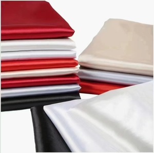 ผ้าซาตินโพลีเอสเตอร์ 100% จําลองผ้าไหมซับผ้าสีทึบระบายอากาศได้ด้ามจับนุ่ม - Product Image 2