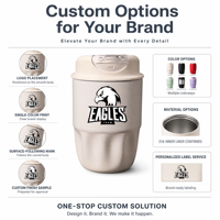 Mug à café personnalisé avec logo, 260 ml, 450 ml, double paroi isolée en acier inoxydable, tasse à café, vin, bière, gobelet de voyage pour cadeaux
